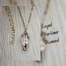 Caged Herkimer Diamond Drop necklace
