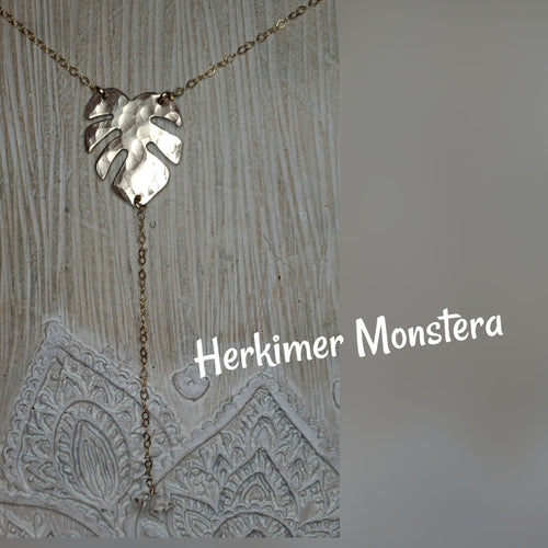Herkimer Monstera Necklace