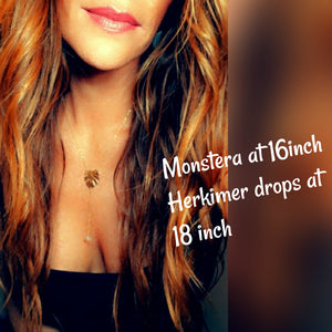 Herkimer Monstera Necklace