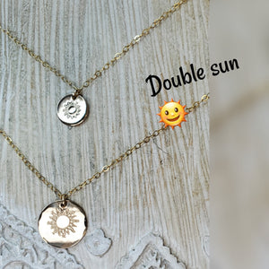 Double sun necklace