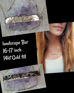 Landscape bar necklace