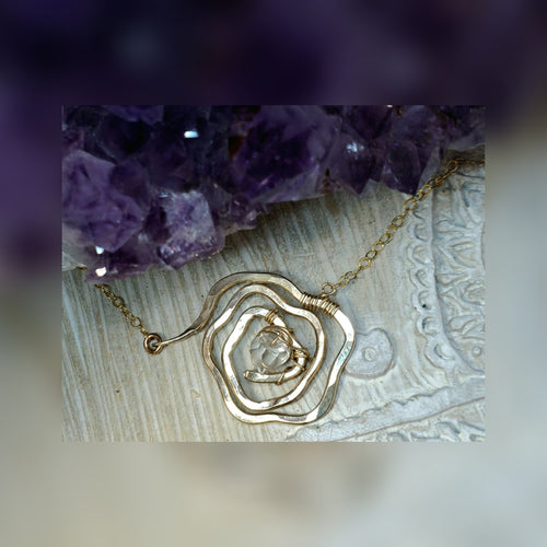 Herkimer Rose necklace