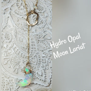 Hydro Opal Resin Moon Lariat