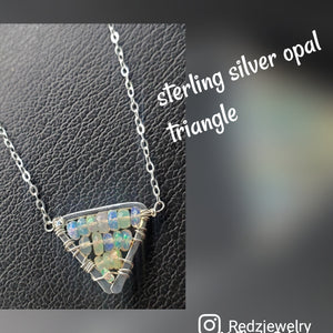 Opal Triangle Necklace