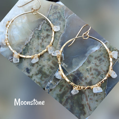 Gemstone Hoops