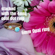 6mm Bezel set Opal Ring