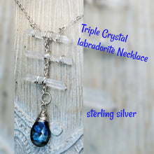 Triple Crystal Bar necklace