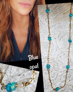 Blue Opal necklace