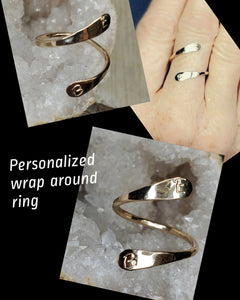 Personalized Wrap Around Ring